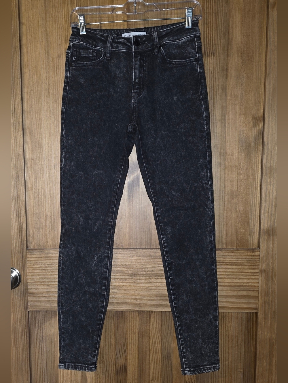 KanCan High-Waist Black Acid Wash Skinny Jeans